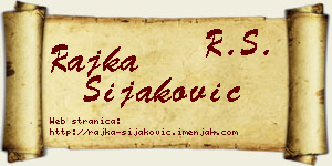 Rajka Šijaković vizit kartica